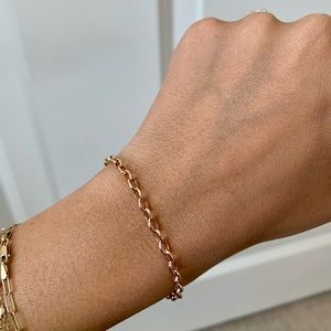 Marrow Fine Jewelry 14k rose gold oval chain bracelet